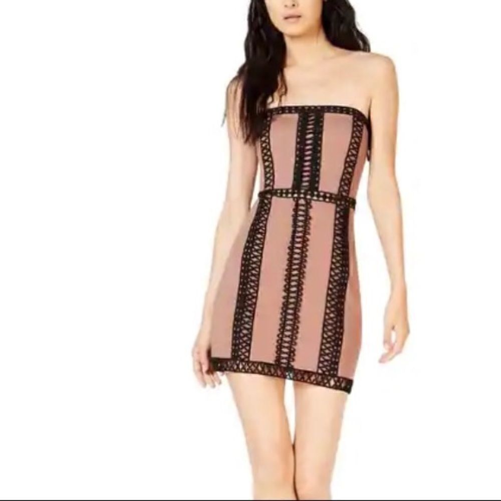 NWT - Free People Free People Womens City Lights Tube Strapless Sheath Dress